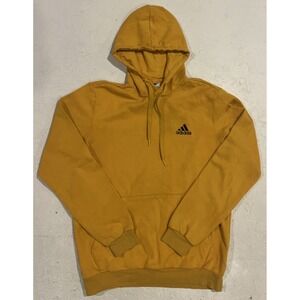 Adidas Mens‎ H58972 Orange Yellow Long Sleeve Pocket Pullover Hoodie Size M